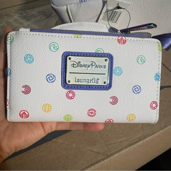 Loungefly Walt Disney EPCOT 40th Anniversary Backpack & Wallet Bundle Set NWT - Picture 13 of 15